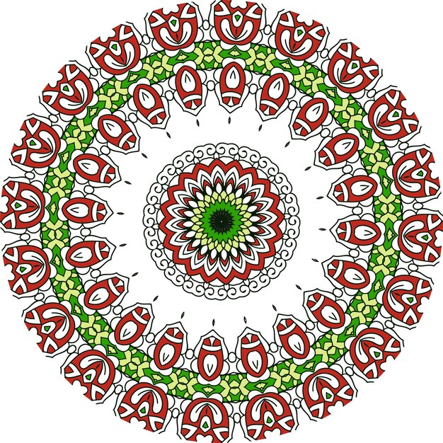 Vettore lusso ornamentale colorato mandala design insolita forma di fiore. oriental., terapia antistress patt