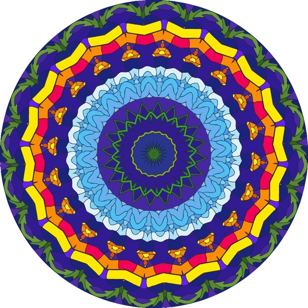 Luxury ornamental colorful mandala design