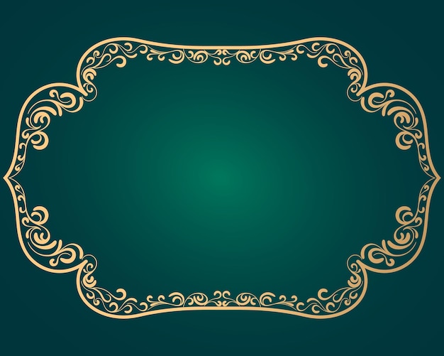 Luxury ornamental decorative golden frame