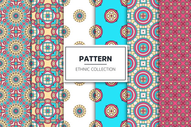 Luxury ornamental ethnic pattern collection