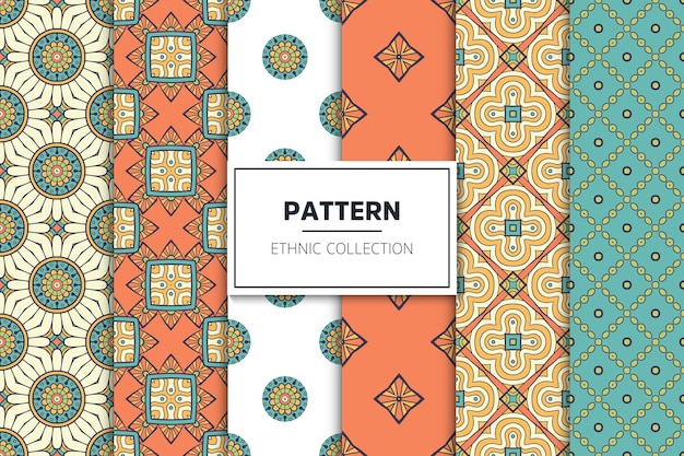 Luxury ornamental ethnic pattern collection