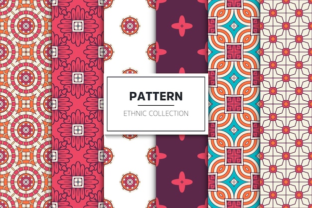 Luxury ornamental ethnic pattern collection