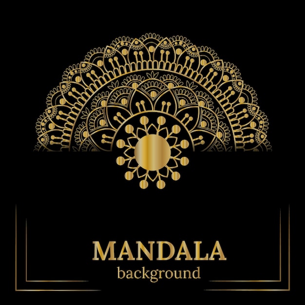 Luxury ornamental etnic design with golden mandala background