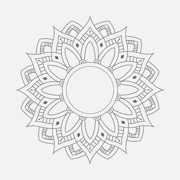 Vector luxury ornamental frame in mandala style background