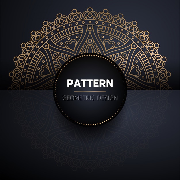 Luxury ornamental gold mandala seamless pattern