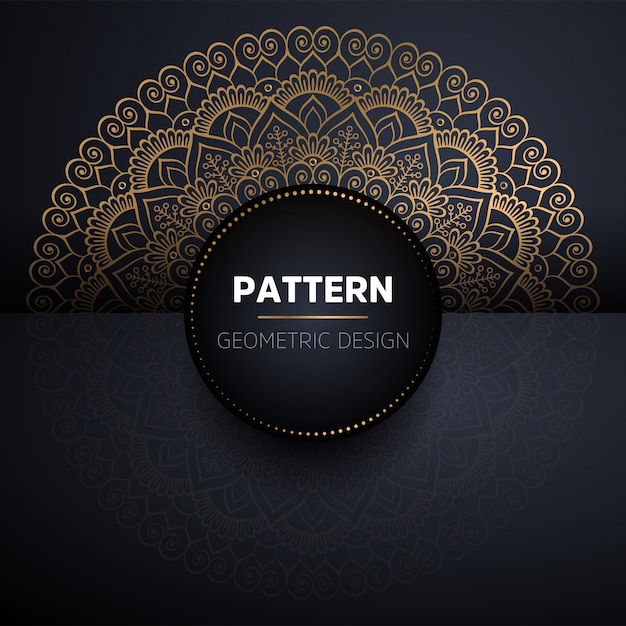 Luxury ornamental gold mandala seamless pattern