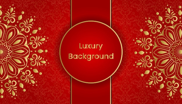 Luxury ornamental gold vintage greeting card background design. Gorgeous luxury decorative mandala