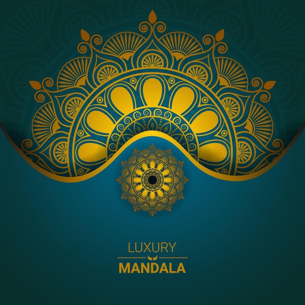 Luxury ornamental golden color abstract mandala