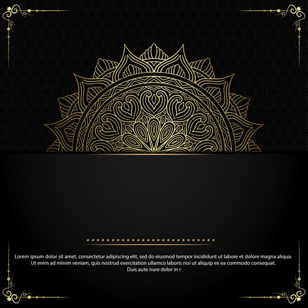 Vector luxury ornamental golden mandala background, arabesque style.