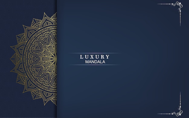 Luxury ornamental golden mandala background, arabesque style.