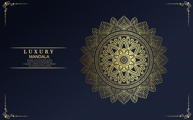 Luxury ornamental golden mandala background, arabesque style.