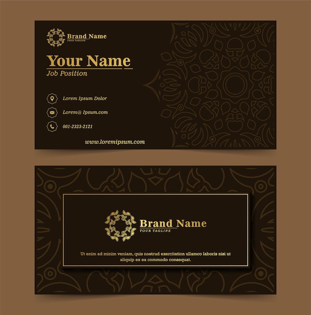 luxury ornamental logos and business cards template