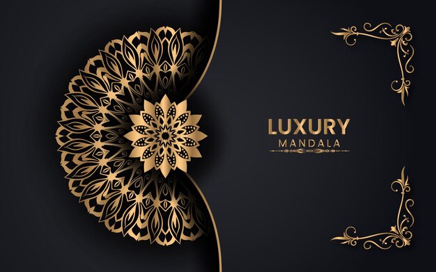 Luxury ornamental mandala arabesque islamic background for milad un nabi festival Premium Vector
