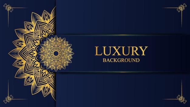 Luxury ornamental mandala background design with golden pattern