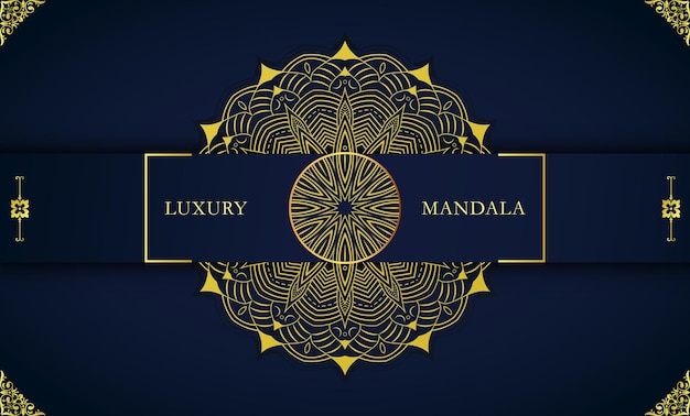 Vector luxury ornamental mandala background in gold color arabesque pattern arabic islamic east style