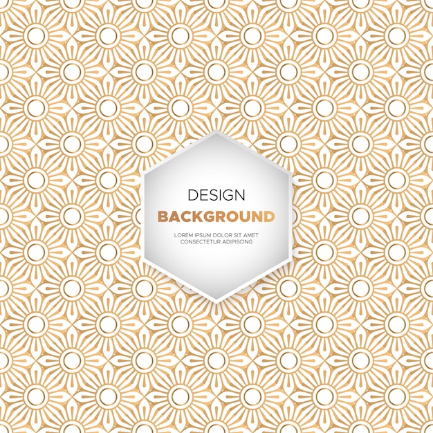 Luxury ornamental mandala background in gold color