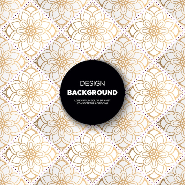 Luxury ornamental mandala  background in gold color