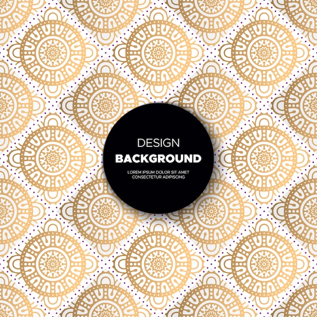 Vector luxury ornamental mandala  background in gold color