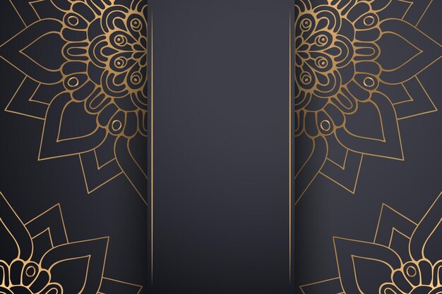 Luxury ornamental mandala  background in gold color 