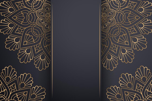 Luxury ornamental mandala  background in gold color