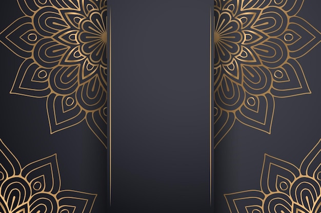 Luxury ornamental mandala  background in gold color 