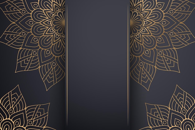 Luxury ornamental mandala  background in gold color 