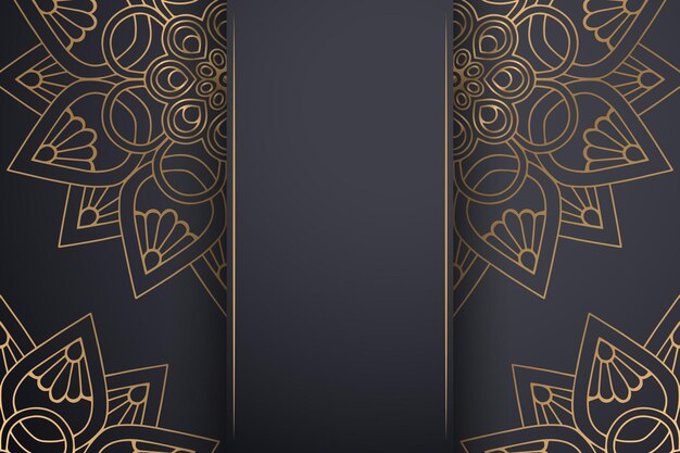 Luxury ornamental mandala  background in gold color 