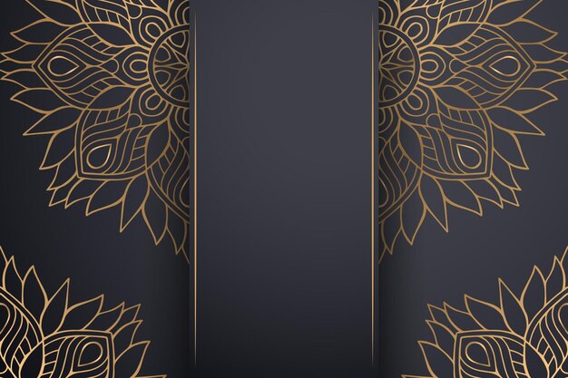 Luxury ornamental mandala  background in gold color 