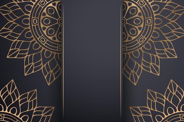 Luxury ornamental mandala  background in gold color 