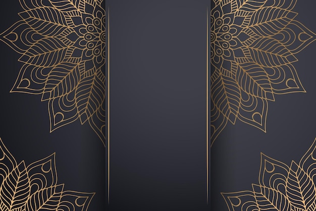 Luxury ornamental mandala  background in gold color 