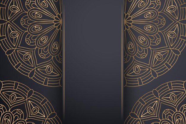 Luxury ornamental mandala  background in gold color 