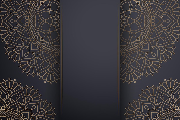 Luxury ornamental mandala  background in gold color