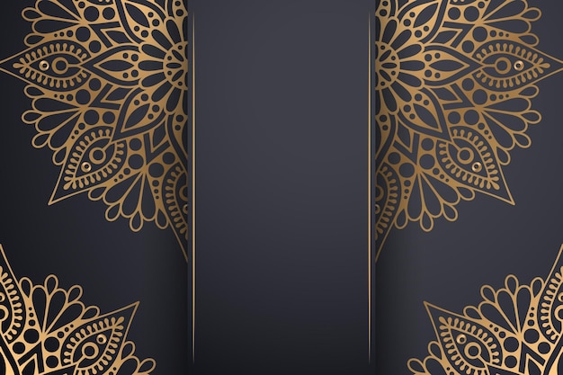 Luxury ornamental mandala  background in gold color