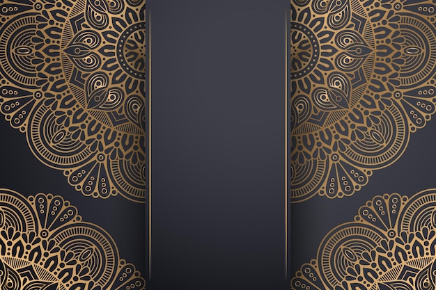 Luxury ornamental mandala  background in gold color 