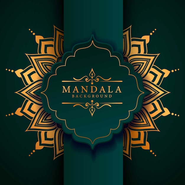 Luxury ornamental mandala background in gold color