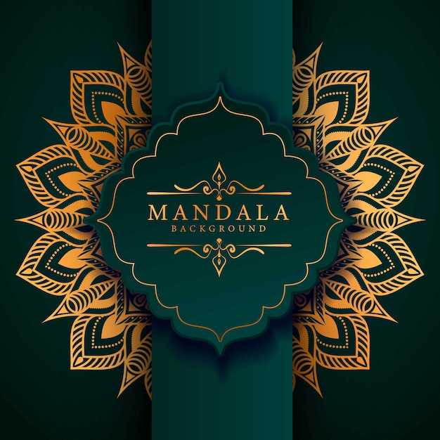 Luxury ornamental mandala background in gold color