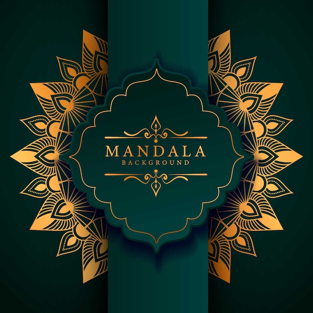 Luxury ornamental mandala background in gold color