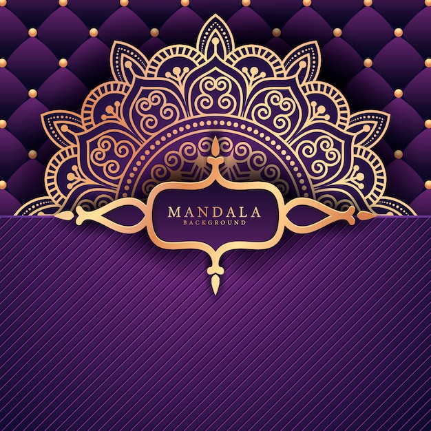 Luxury ornamental mandala background in gold color