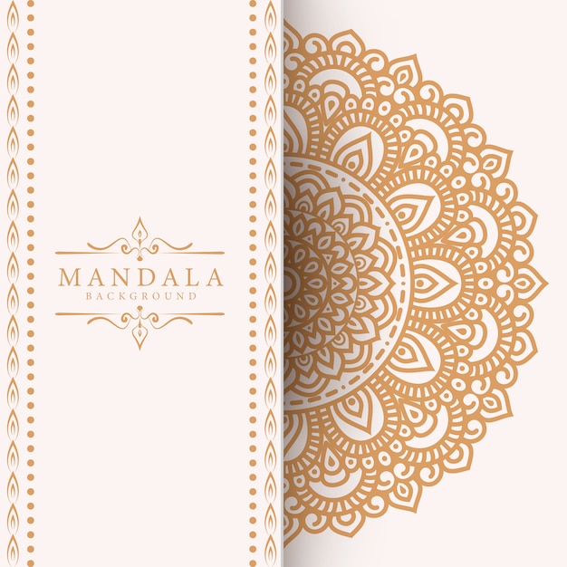 Luxury ornamental mandala background in gold color