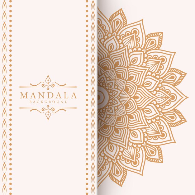 Luxury ornamental mandala background in gold color