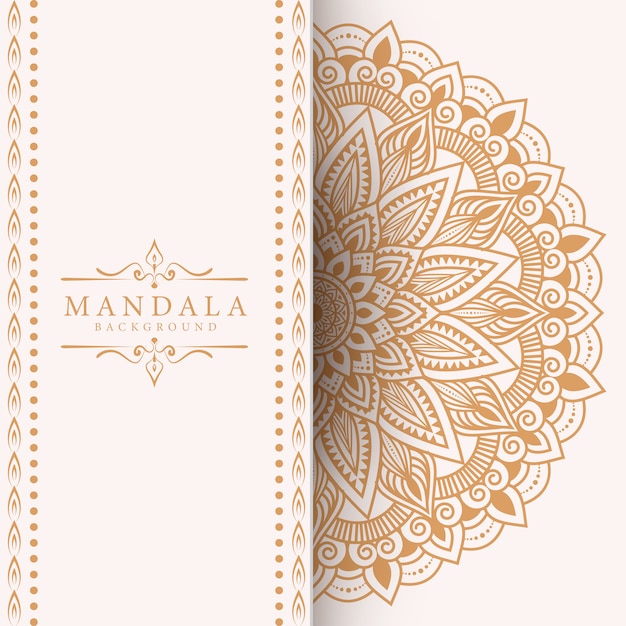 Luxury ornamental mandala background in gold color