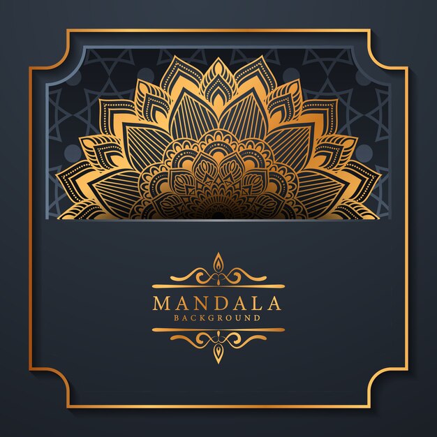 Luxury ornamental mandala background in gold color