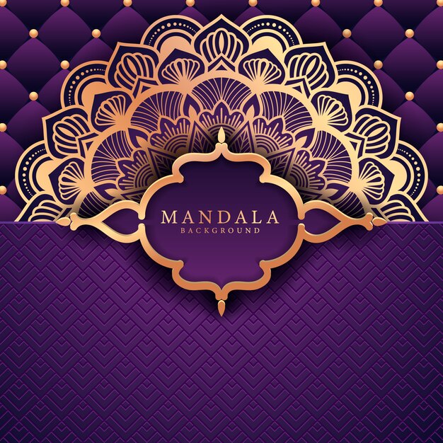 Luxury ornamental mandala background in gold color