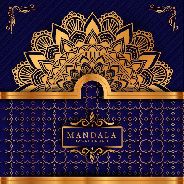 Luxury ornamental mandala background in gold color