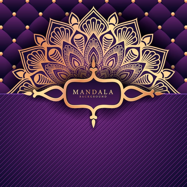 Luxury ornamental mandala background in gold color