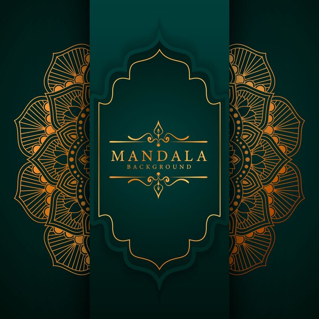 Luxury ornamental mandala background in gold color