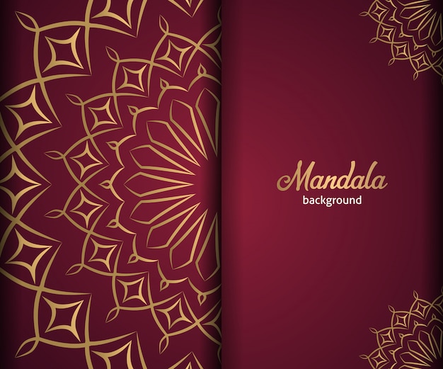 Luxury ornamental mandala  background in golden color