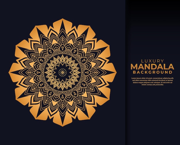 Luxury ornamental mandala background, golden luxury ornamental background