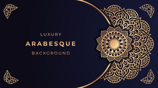 Luxury ornamental mandala background with arabesque islamic style template