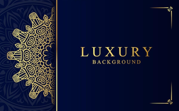 Luxury ornamental mandala background with golden arabesque pattern in Arabic style